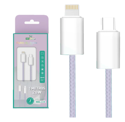 Cabo Violeta PD USB-C para iPhone 20W 1M JX-08