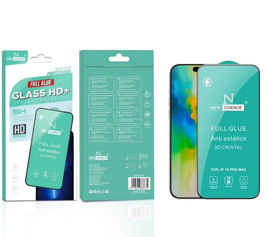 Película Vidro Temperado Preto NEWSCIENCE iPhone 14 Pro