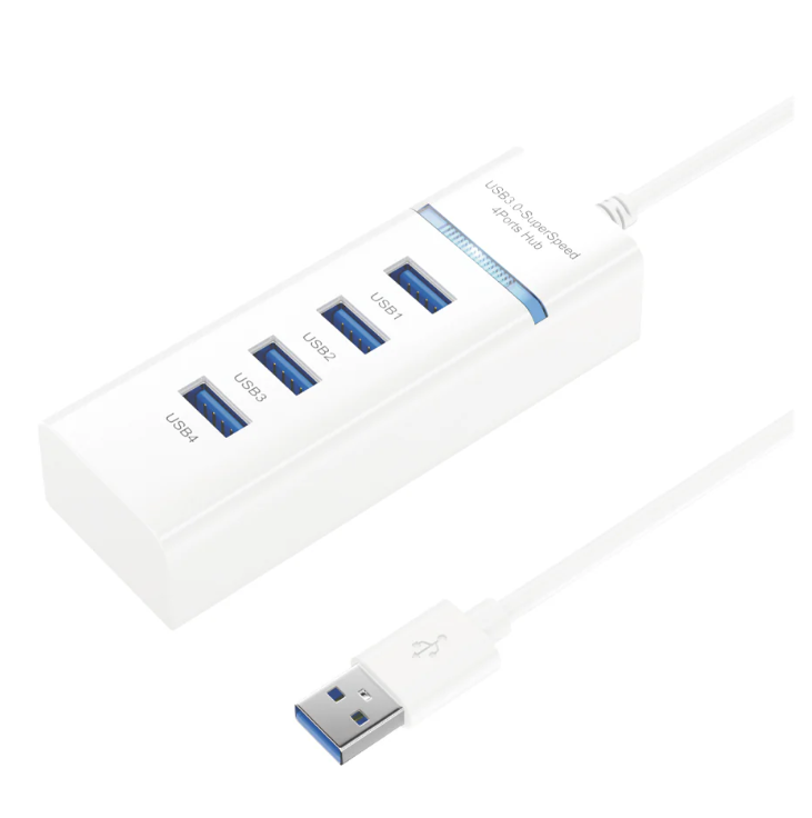 USB HUB BRANCO 4 em 1 NEWSCIENCE