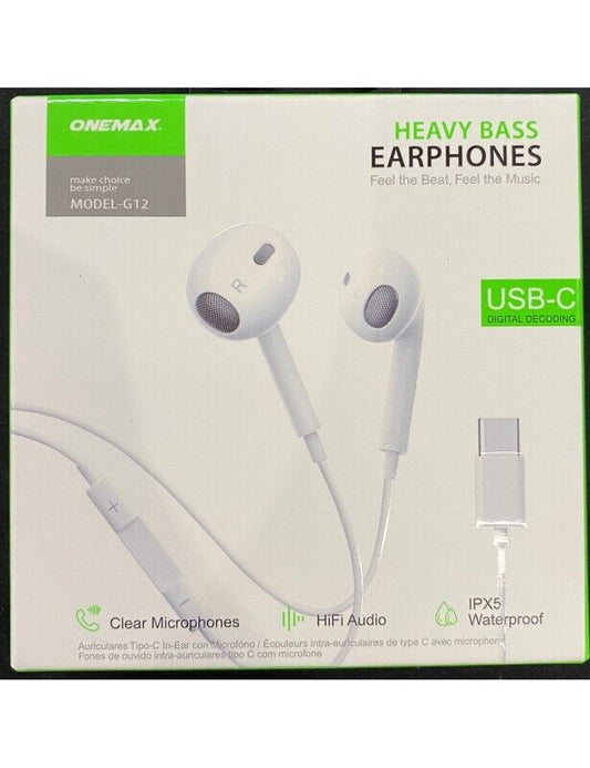 OneMax - Auricular Básico - USB-C Sem Borracha