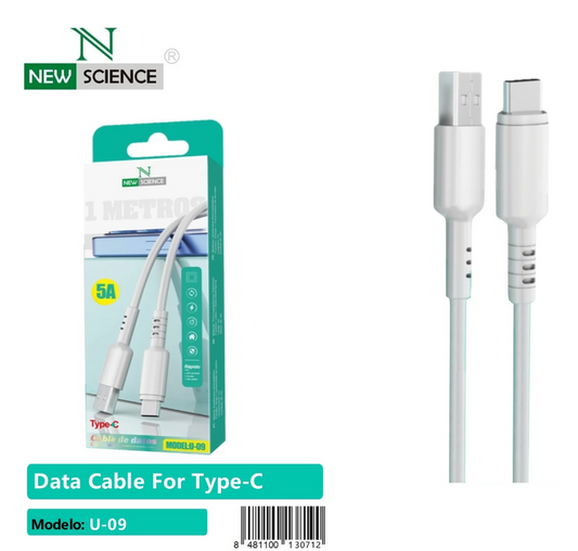 Cabo Branco USB - TYPE-C 1M 5A NewScience Model U-09